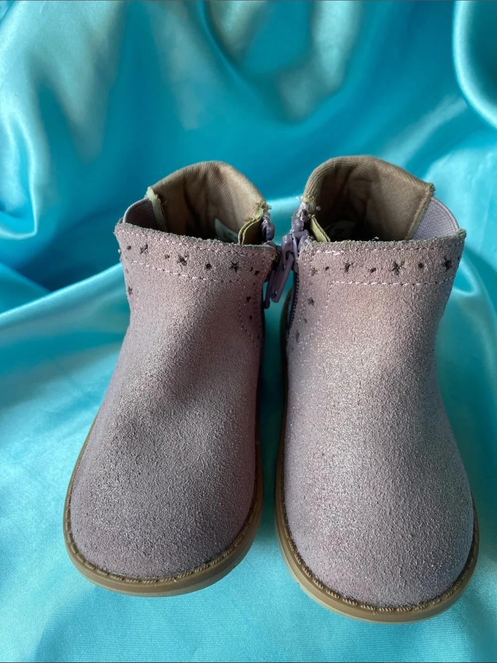 Stride Rite SRT Agnes Sparkle Mauve Ankle Boots - Stylish Girls' Boots